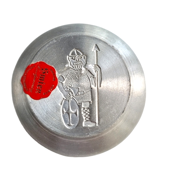 Vintage SMIEN ELK Norway Viking Nomad Coaster. PEWTER, Silver Marked - Picture 1 of 7